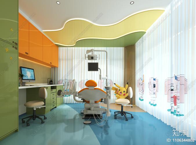 现代口腔医院诊疗室3d模型下载